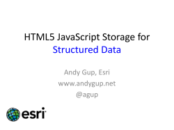 HTML5 JavaScript Storage for Structured Data