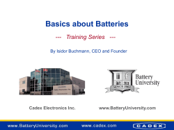 Basics about Batteries