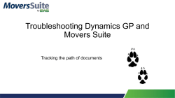Troubleshooting Dynamics GP and Movers Suite