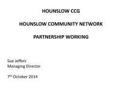 Sue Jeffers HCN - Hounslow Community Network