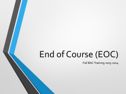 End of Course (EOC)