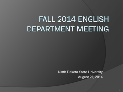 NDSU English Department - North Dakota State University