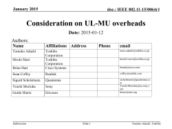 Consideration on UL-MU overheads Date