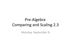 Pre-Algebra Comparing and Scaling 2.3