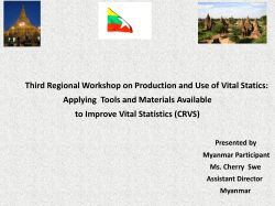 Country Report of Myanmar Prepared for Third Regional Workshop
