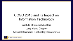 IIA 03212014 COSO 2013 and its Impact on Information Technology