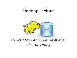 Hadoop Lecture Slides Part 1