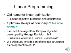 Linear Programming (limit loads)