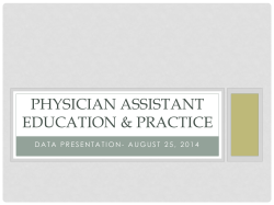 Physician Assistant - Legislative Coordinating Commission