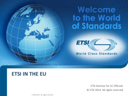 ETSI in the EU