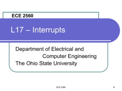 ECE 2560 - Lecture 19 Interrupts