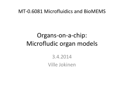 MT-0.6081 Microfluidics and BioMEMS Organs on a chip