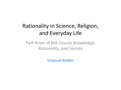 Mikael Stenmark on rationality in science, religion