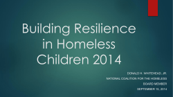 Building Resilience in Homeless Children 2014