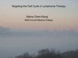 The cell cycle in therapy in lymphoma and myeloma