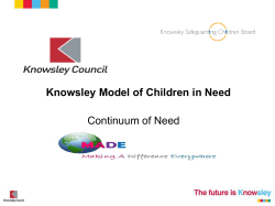 Knowsley Model of children In Need Presentation Slides