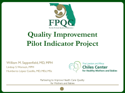 FPQC - Quality Improvement Pilot Indicator Project