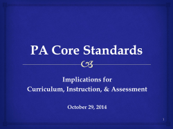 October PA Core PowerPoint