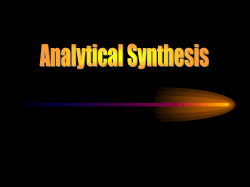 4 - Analytical Synthesis