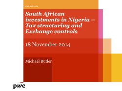 Michael Butler - PWC South Africa
