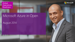 Microsoft Azure in Open August 2014