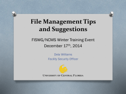 File Management Tips and Suggestions