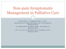 Non-pain Symptomatic Management in Palliative Care