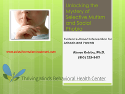 Unlocking the Mystery of Selective Mutism
