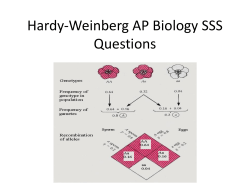 Hardy Weinber AP Biology SSS Questions