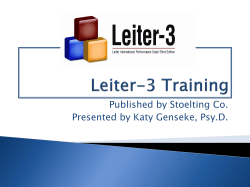 Leiter-3 Training Power Point