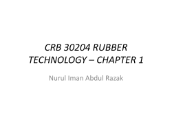 CRB 30204 RUBBER TECHNOLOGY – CHAPTER 1