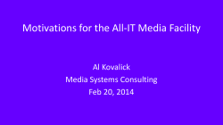 Al Kovalick, Media Systems Consulting