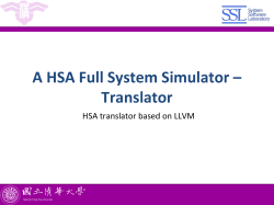 A HSA Full System Simulator * Translator