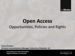 Open Access and publishing