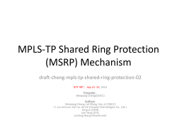 MPLS-TP Shared Ring protection (MSRP) mechanism