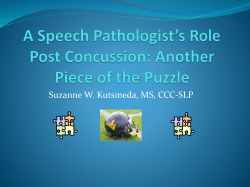Speech Therapy post Concussion - the Brain Injury Alliance of New