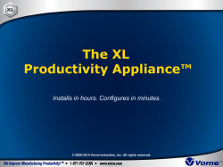 XL PowerPoint - Vorne Industries, Inc.