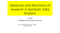 Symbolic Data Analysis - Institute of Statistical Science, Academia