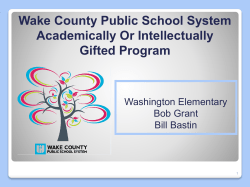 Wake County Academically Gifted Program