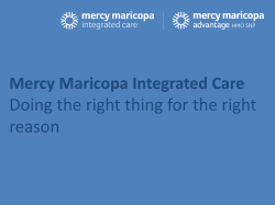 Electronic Claims Submission - Mercy Maricopa Integrated Care
