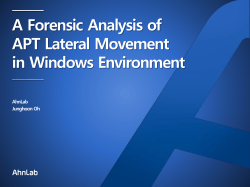 A Forensic Analysis of APT Lateral Movement in Windows