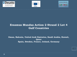 Erasmus Mundus Action 2 Strand 1 Lote 14 SUD-UE