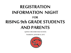 Incoming 9th Grade Parent Meeting PowerPoint