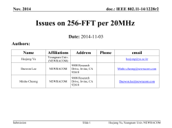 Issues on 256-FFT per 20MHz