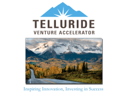 Investor Pitch Deck - Telluride Venture Accelerator
