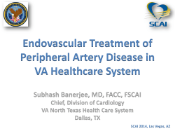 Endovascular Treatment of PAD at the Veteran Affairs