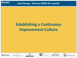 Leankit Continuous Improvement Culture