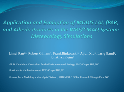 Application and Evaluation of MODIS LAI, fPAR, and Albedo