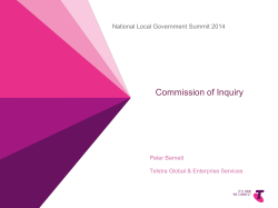 Commission of Inquiry, Peter Barnett, Telstra (PowerPoint