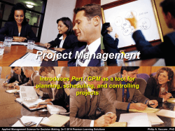 Project Management - Part I - 2014